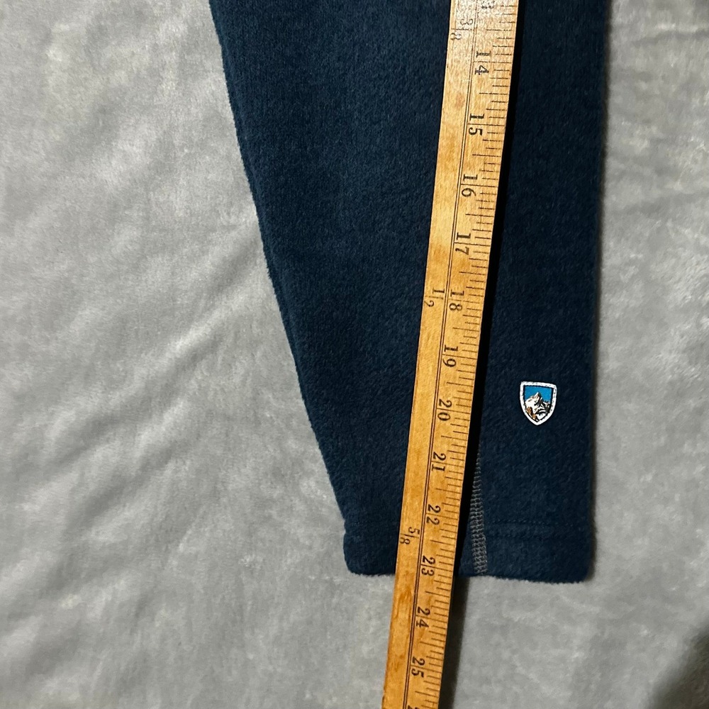 Kuhl Alfpaca Fleece Pullover Mens Medium Navy Blue Quarter Zip Sweater 108846 - Picture 12 of 15
